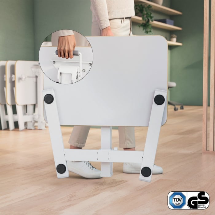 Birou ergonomic pliabil Leitz Ergo, alb, reglabil 74-109 cm, blat 65x46 cm [5]