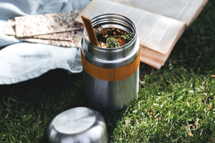 Termos alimentar Black+Blum, 400ml, cu capac inox si lingura eco [7]