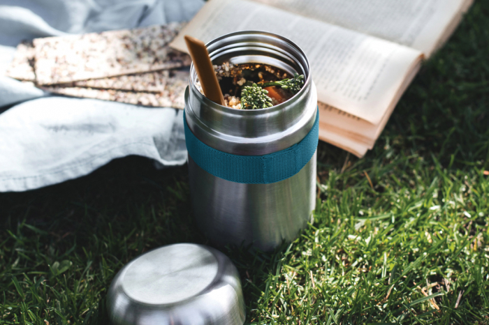 Termos alimentar Black+Blum, 400ml, cu capac inox si lingura eco [13]