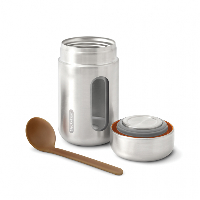 Termos alimentar Black+Blum, 400ml, cu capac inox si lingura eco [4]