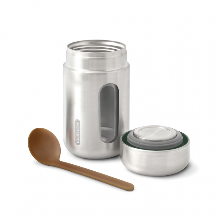 Termos alimentar Black+Blum, 400ml, cu capac inox si lingura eco [4]
