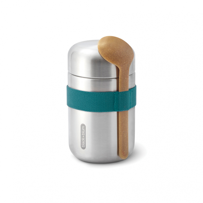 Termos alimentar Black+Blum, 400ml, cu capac inox si lingura eco [2]