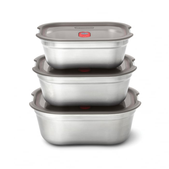 Set 3 caserole Black+Blum Mealprep din inox  [3]