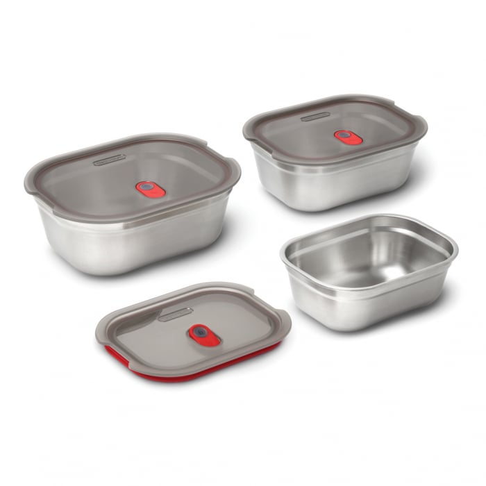 Set 3 caserole Black+Blum Mealprep din inox  [5]