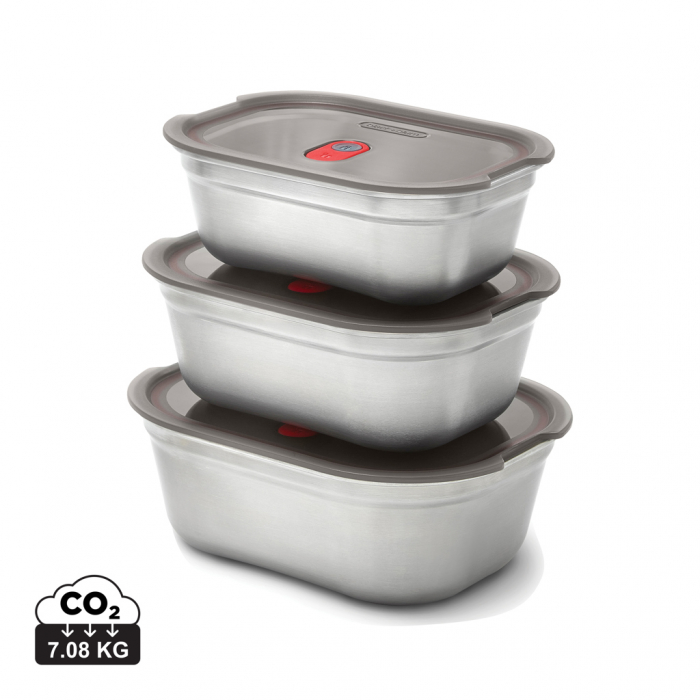 Set 3 caserole Black+Blum Mealprep din inox  [1]