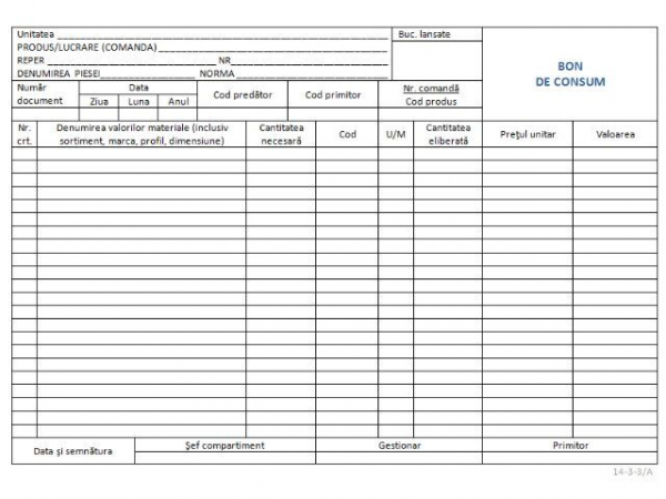 Bon consum A4, 100 file, print f/v [2]