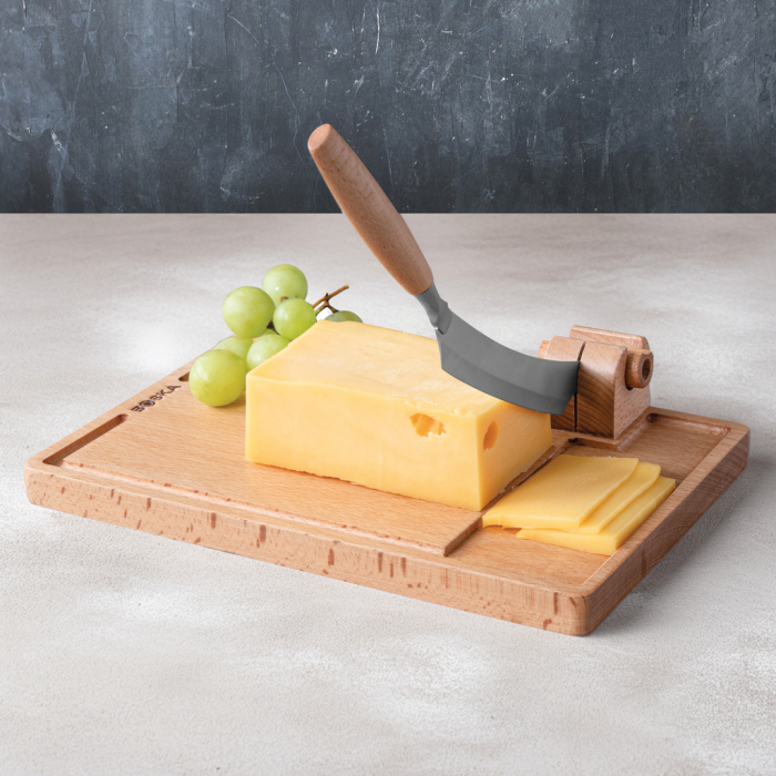 Platou servire branza cu cutit detasabil, BOSKA Cheese Cutter Lumberjack Amigo [8]