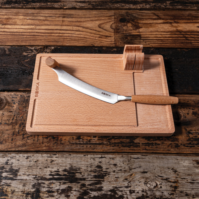 Platou servire branza cu cutit detasabil, BOSKA Cheese Cutter Lumberjack Amigo [11]