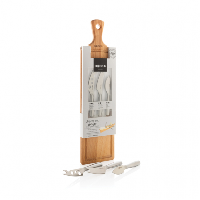 Set branzeturi BOSKA Amigo – tocator fag + 3 cutite inox, garantie 10 ani [9]