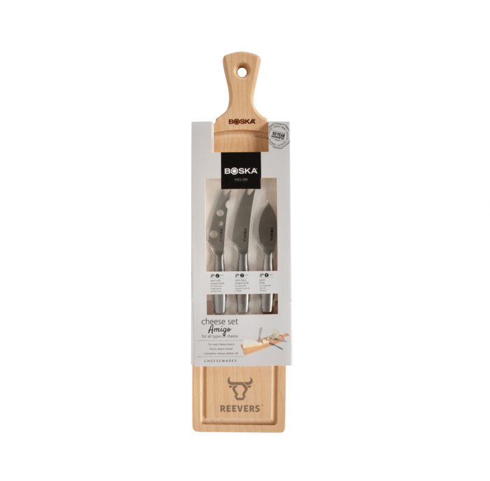 Set branzeturi BOSKA Amigo – tocator fag + 3 cutite inox, garantie 10 ani [6]