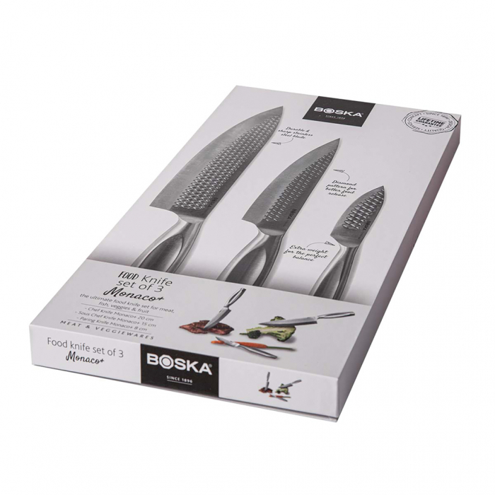 Set cutite bucatarie BOSKA Monaco+ 3 piese, inox premium, garantie pe viata [7]