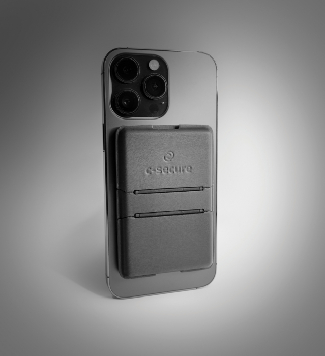 Portofel magnetic pentru telefon C-Secure MagSafe, protectie RFID, suport stand [13]