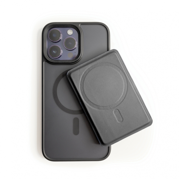 Portofel magnetic pentru telefon C-Secure MagSafe, protectie RFID, suport stand [7]