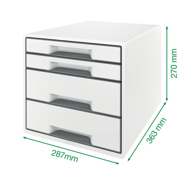 Cabinet cu 4 sertare Leitz WOW cu tavita organizare, alb-mov [7]