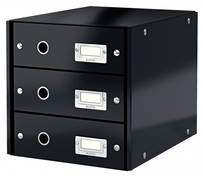 Cabinet cu 3 sertare Leitz WOW Click&Store, negru [2]