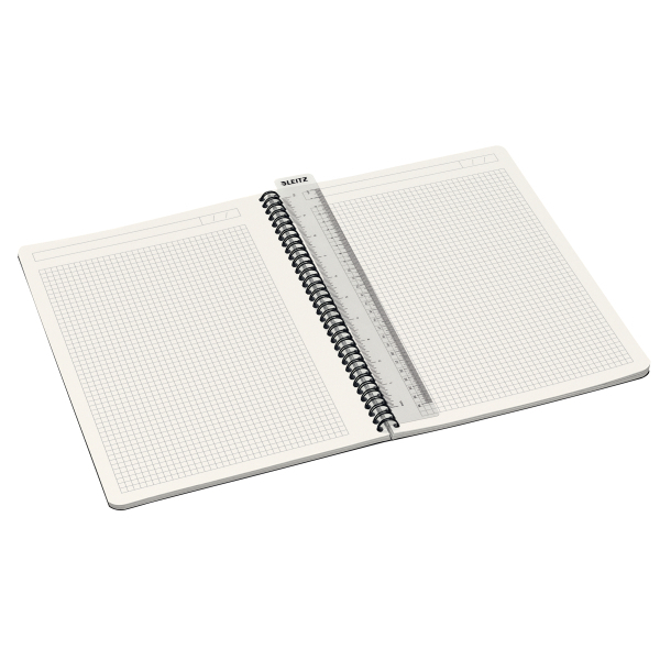 Caiet cu spira A4 Leitz Office carton matematica albastru [5]