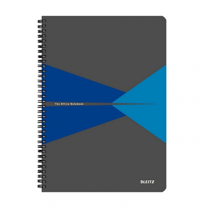 Caiet cu spira A4 Leitz Office dictando albastru [1]
