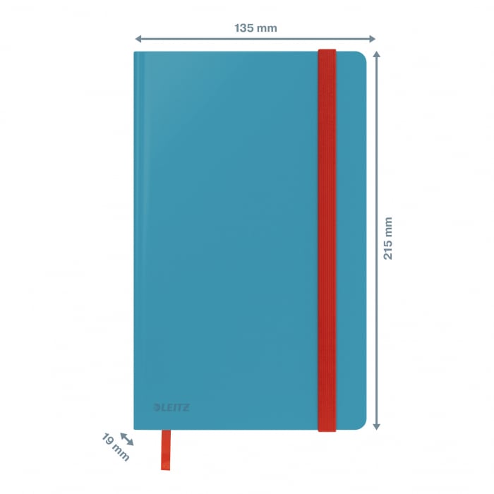 Caiet de birou Leitz Cosy, carton laminat, coperta dura, A5, 80 coli, matematica [2]
