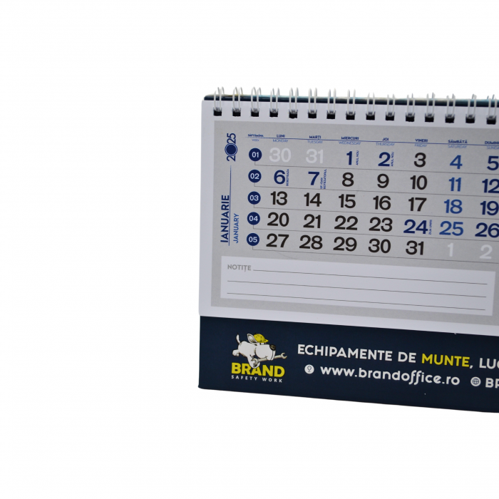 Calendar birou triptic rigid rosu [2]