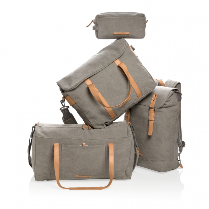 Geanta laptop canvas 16L, naturala, fara PVC [10]