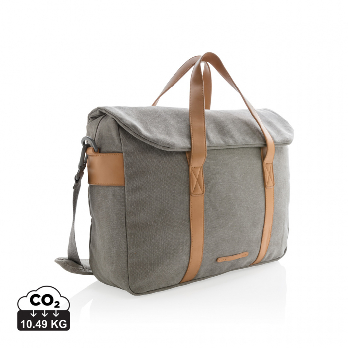 Geanta laptop canvas 16L, naturala, fara PVC [1]