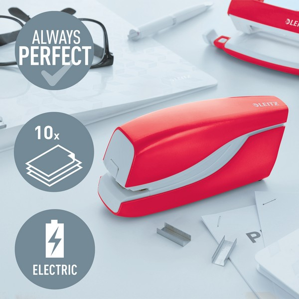 Capsator electric Leitz WOW 10coli albastru metalizat [3]