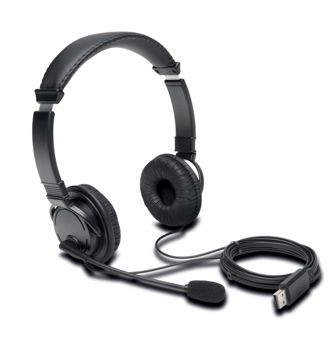 Casti on-ear Kensington cu microfon, cablu USB 1.8 m, negru [3]