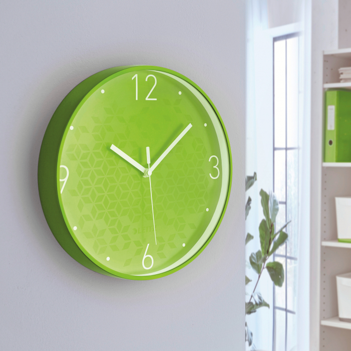 Ceas de perete Leitz WOW, silentios, 29 cm, verde [3]