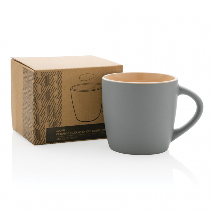 Cana ceramica cu interior colorat, 300ml, finisaj mat [9]