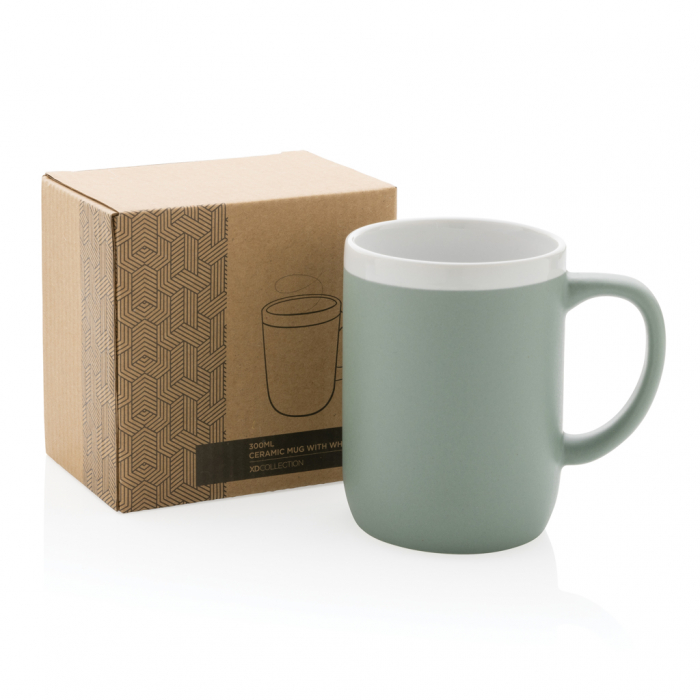 Cana ceramica cu margine alba, 300ml [6]
