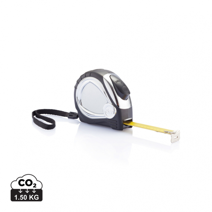Ruleta Auto Stop 5M/19mm cu carcasa cromata si grip cauciuc [1]