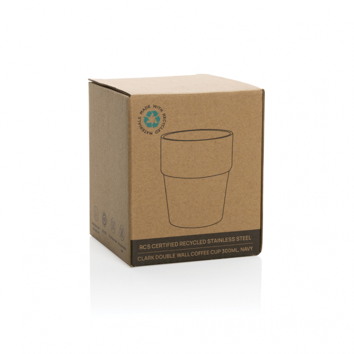 Pahar cafea Clark otel reciclat 300 ml cu pereti dubli [10]