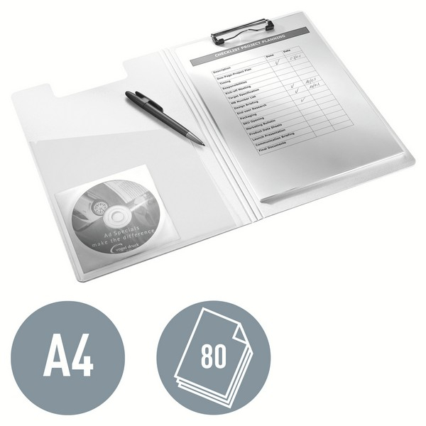 Clipboard dublu Leitz WOW roz metalizat [6]
