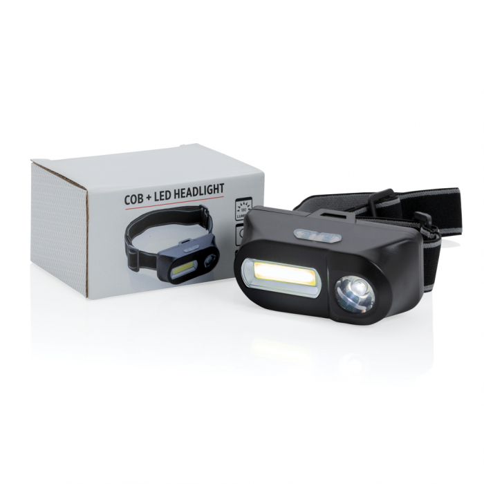 Lanterna frontala COB si LED – 180 lumeni, raza 80 m, autonomie 3h [12]