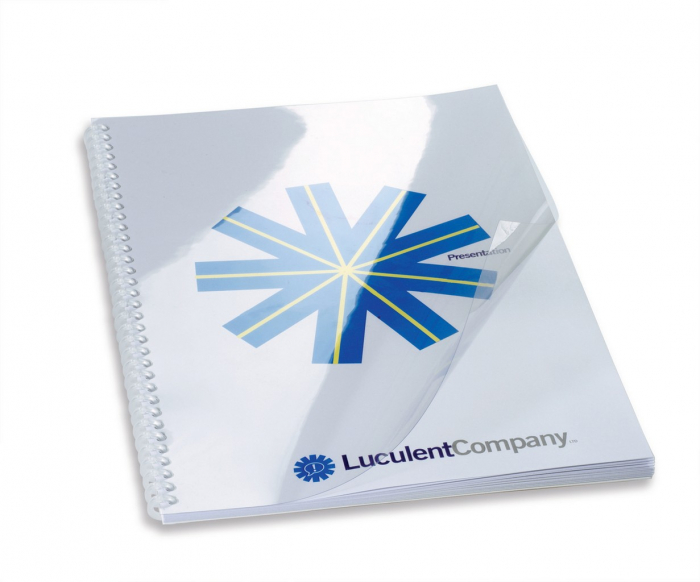 Coperta legare documente GBC, PVC, A4, 200 mic, 100 buc/set, transparent [1]