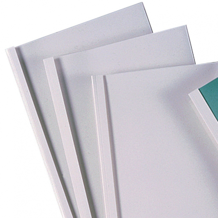 Coperta legare termica GBC, PVC/Carton, A4, 150 mic/240 gsm, 15 coli, 100 buc/set, alb [5]