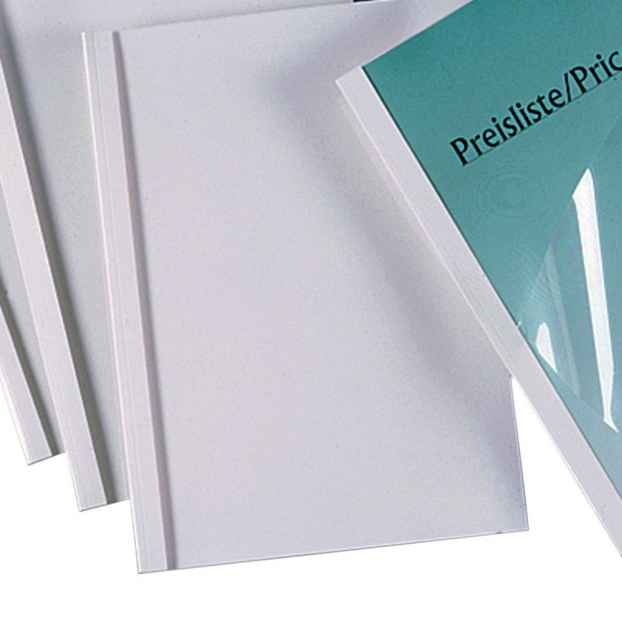Coperta legare termica GBC, PVC/Carton, A4, 150 mic/240 gsm, 30 coli, 100 buc/set, alb [5]