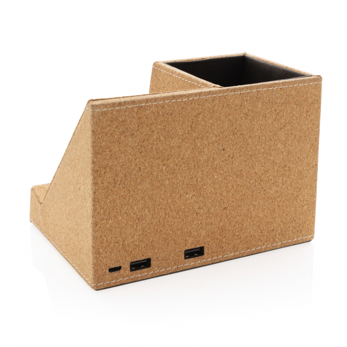 Suport din pluta cu incarcator wireless 5W si porturi USB [6]