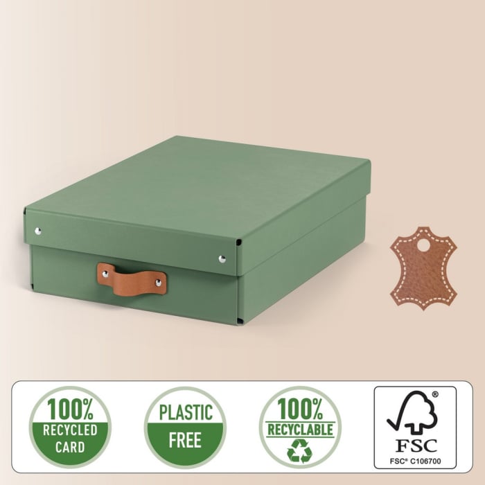 Cutie de depozitare Leitz Puro cu capac, 8L, 100% carton reciclat, set de 2 bucați [2]