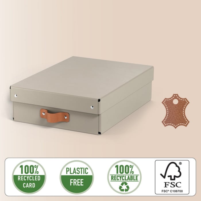 Cutie de depozitare Leitz Puro cu capac, 8L, 100% carton reciclat, set de 2 bucați [3]