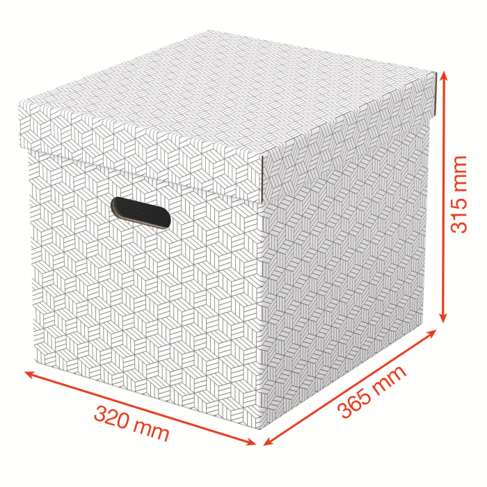 Cutie depozitare Esselte Home Recycled, Cub, carton, set 3 buc [2]