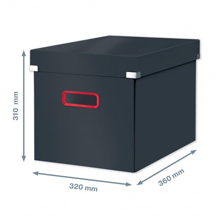 Cutie depozitare Leitz Cosy Click & Store, carton laminat, pliabila, cu capac si maner, 32x31x36 cm [3]