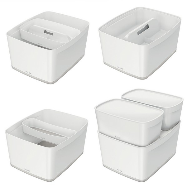 Cutie depozitare Leitz MyBox, cu capac, 31x19x38 cm, culori duale, alb-diverse culori [12]