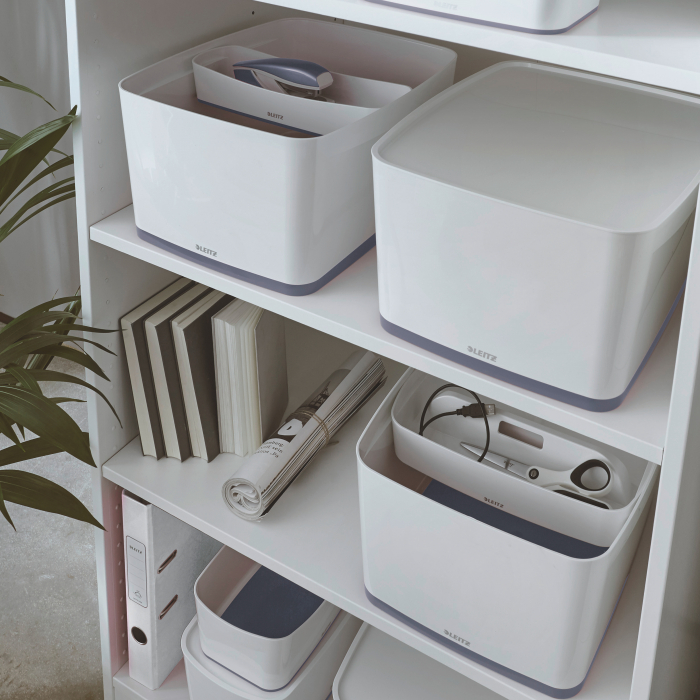Cutie depozitare Leitz MyBox, cu capac, 31x19x38 cm, culori duale, alb-diverse culori [3]