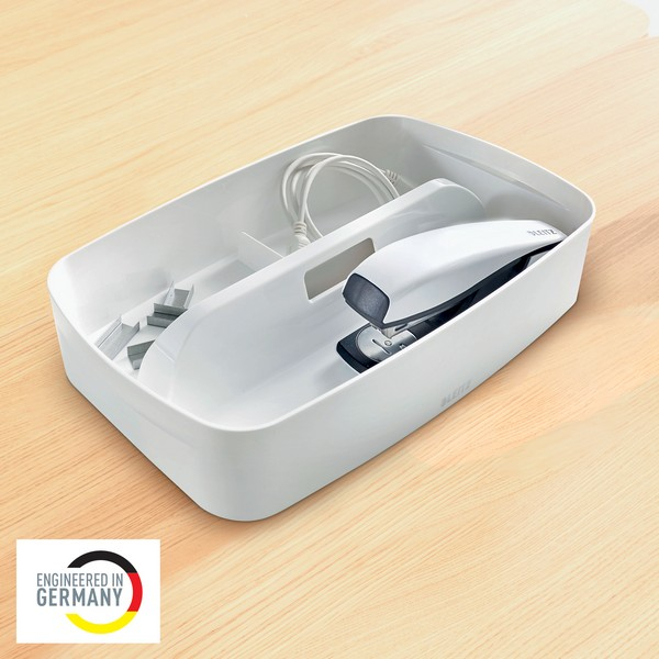 Cutie depozitare Leitz MyBox Organiser, cu maner, 30x5x18 cm, alb [11]