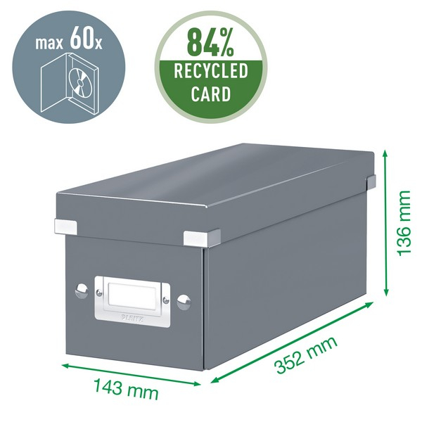Cutie depozitare Leitz WOW Click&Store 143x136x352mm, turcoaz [7]