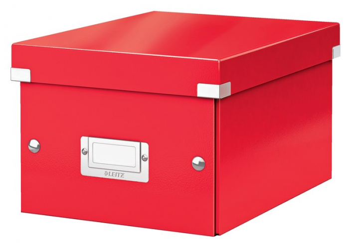 Cutie depozitare Leitz WOW Click & Store, carton laminat, pliabila, cu capac, 22x16x28 cm [1]