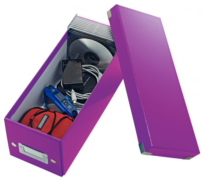 Cutie depozitare Leitz WOW Click&Store 143x136x352mm, mov [2]