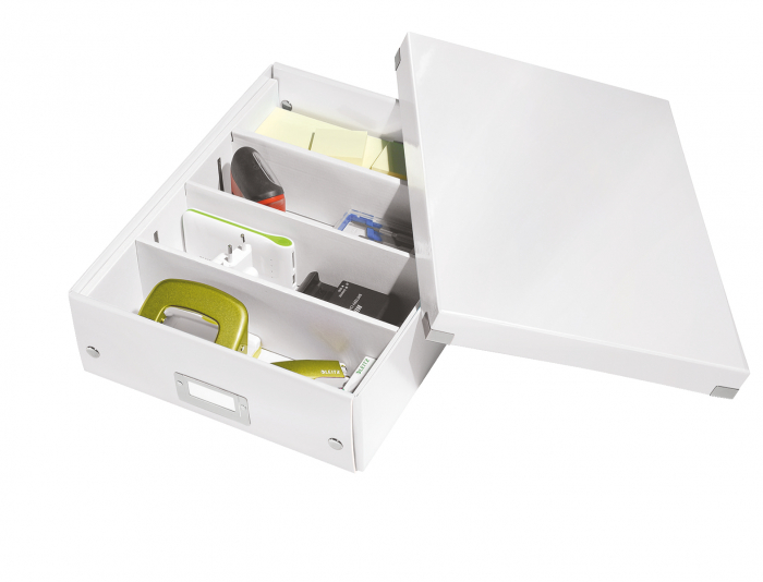 Cutie depozitare Leitz WOW Click&Store 281x100x370mm, alb [4]
