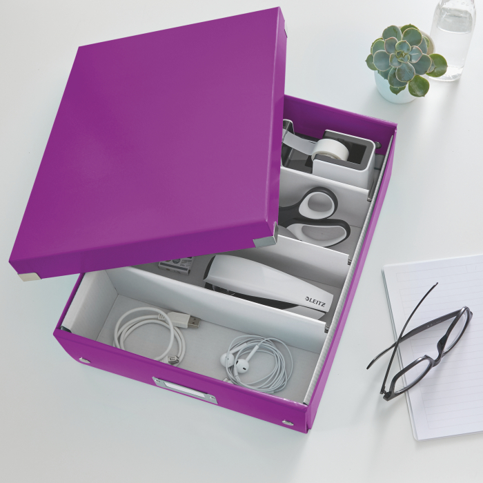 Cutie depozitare Leitz WOW Click&Store 281x100x370mm, mov [2]